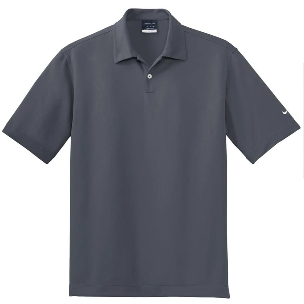 Nike Men's Grey Dri-FIT Short Sleeve Pebble Polo